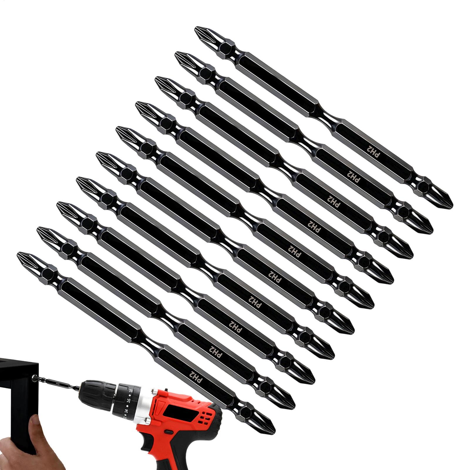 End Mill - مجموعة رؤوس مغناطيسية مزدوجة الأطراف للحفر،