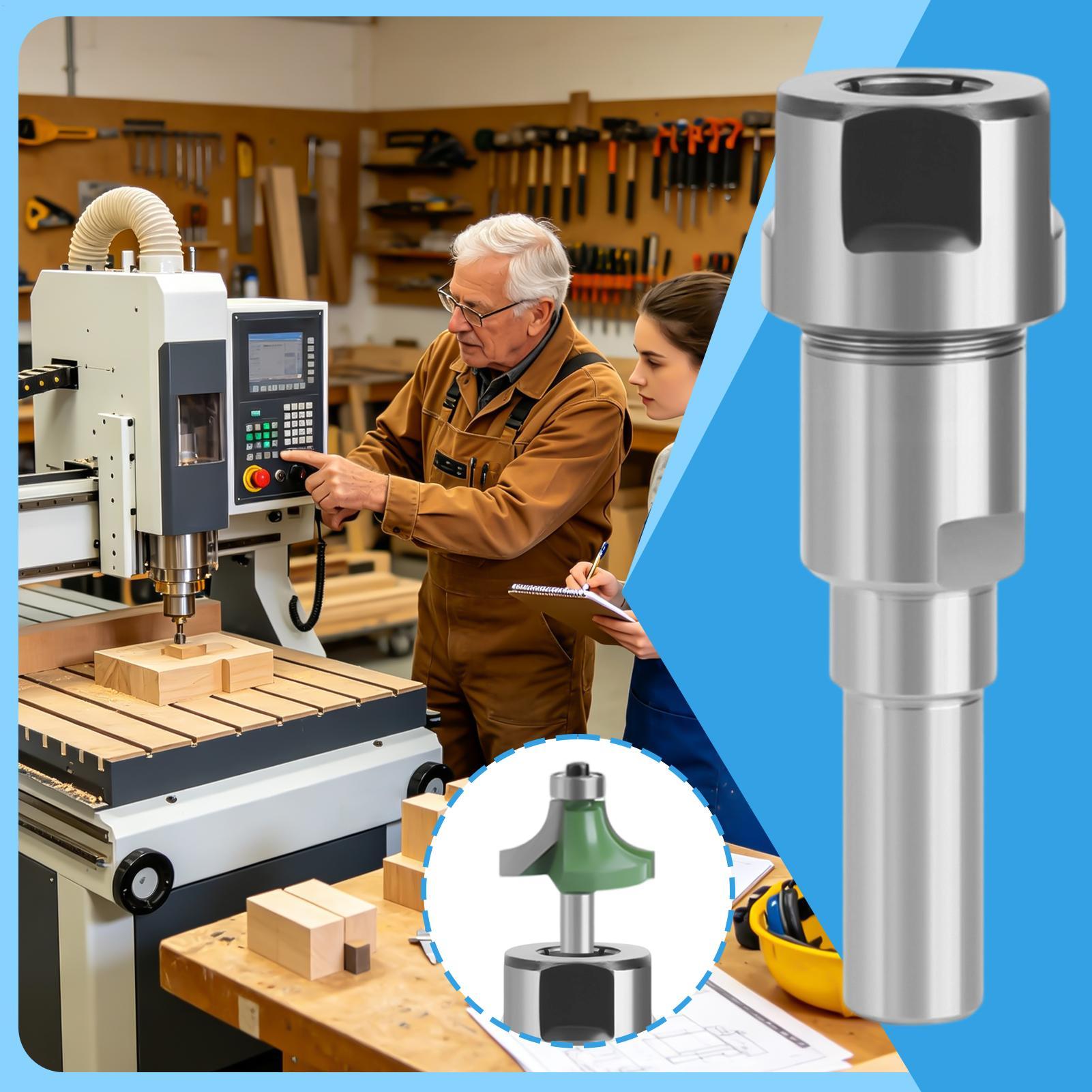 End Mill - وصلة تمديد لقمة راوتر بتقنية الشطف