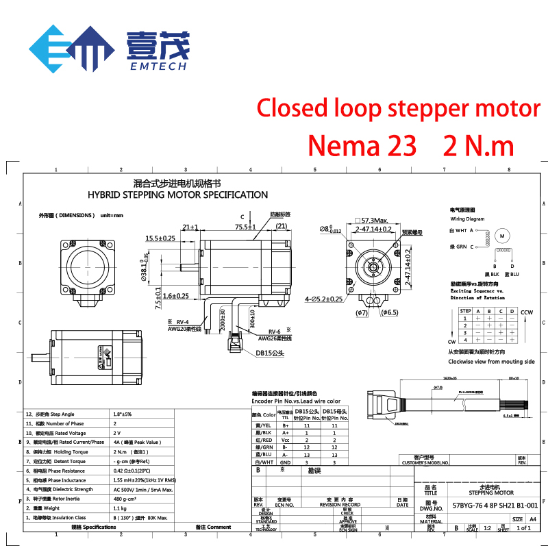 مجموعة محرك متدرج بحلقة مغلقة  - مراجعة Nema23 Stepper وسعره