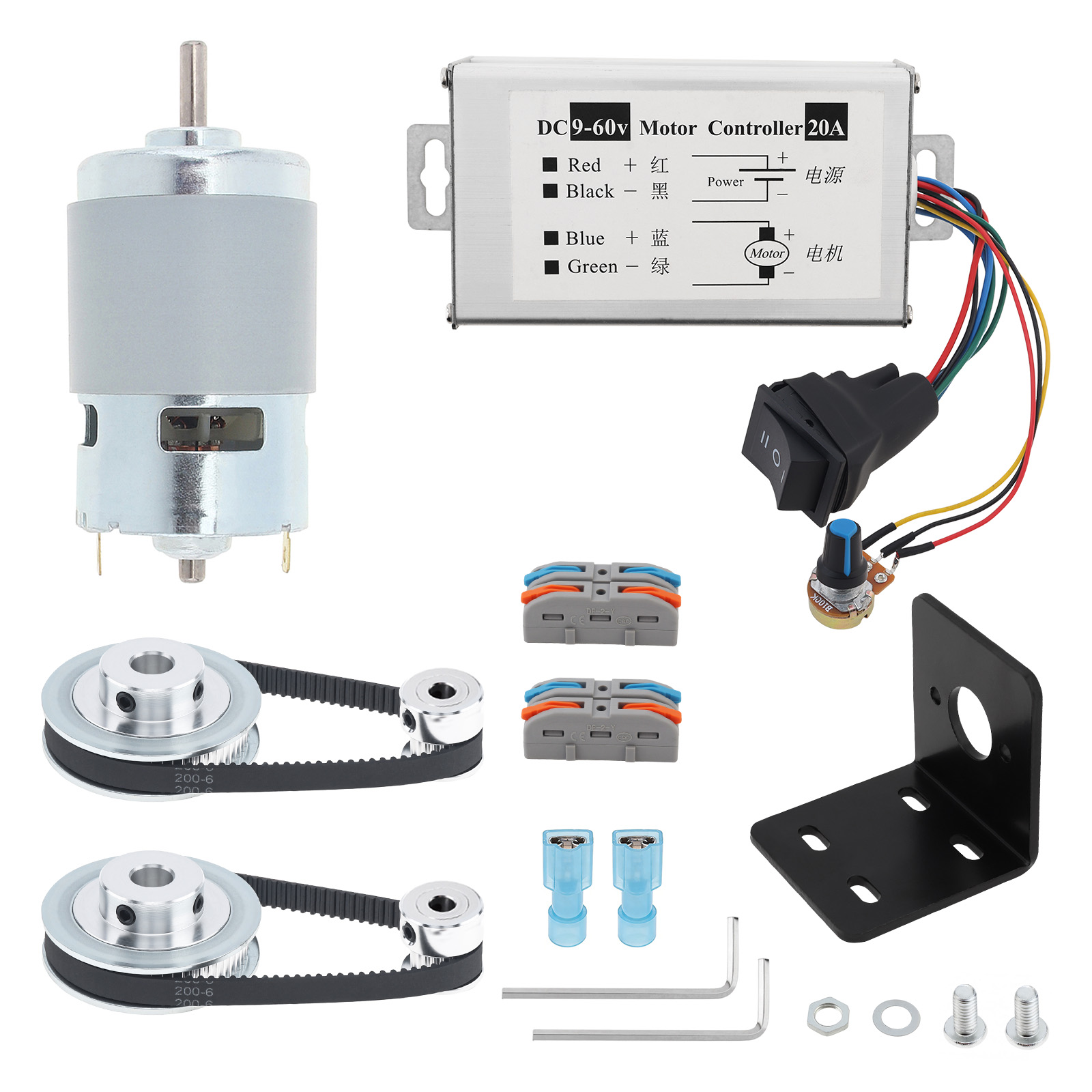 محرك كهربائي تيار مستمر 12-24  - مراجعة Gt2 Pulley وسعره
