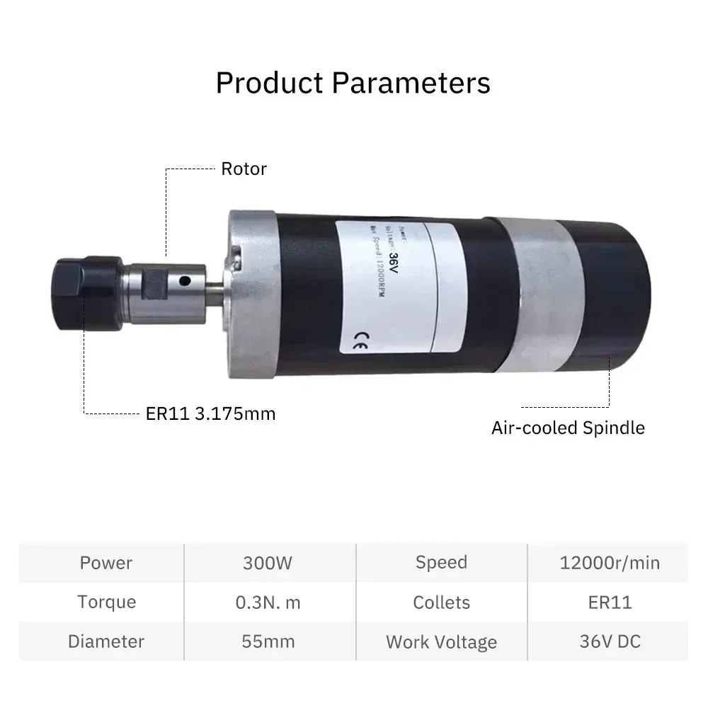 BLDC محرك المغزل بدون فرش 48 ف - مراجعة Water Cooled Spindle وسعره