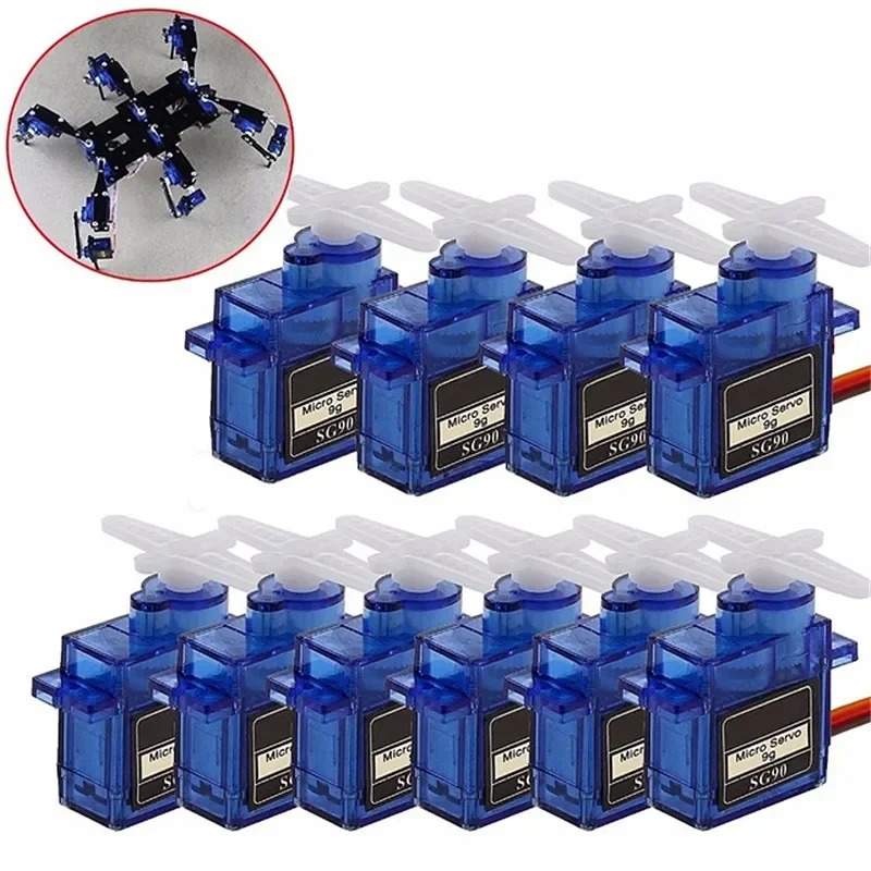 محرك سيرفو صغير SG90 9G بتروس  - مراجعة Servo 9G وسعره