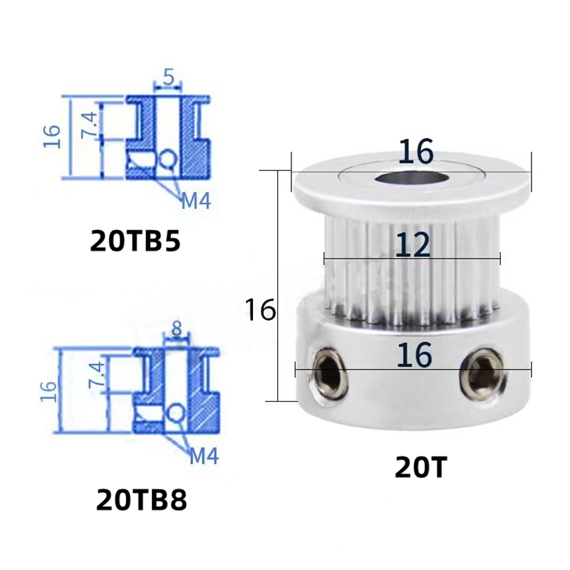 KUFAN 4:1 2GT توقيت حزام بكرة  - مراجعة Gt2 Pulley وسعره